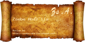 Zsebe Abélia névjegykártya